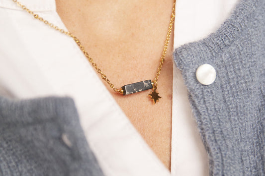 Numéro 237 - Bijoux en acier Inoxydable - Collier Etoile